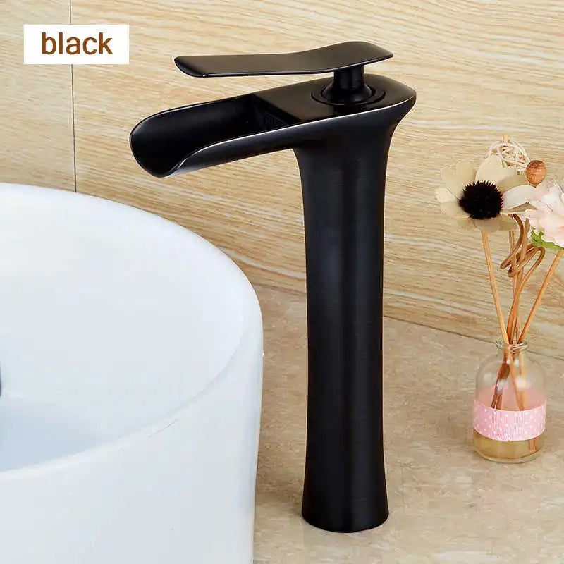 Modern White Waterfall Bathroom Faucet