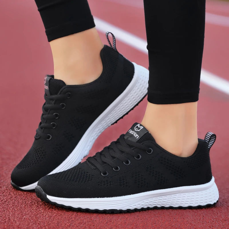 Breathable Mesh Wedge Sneakers for Women