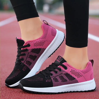 Breathable Mesh Wedge Sneakers for Women